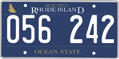 RI license plate 056242