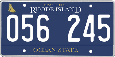 RI license plate 056245