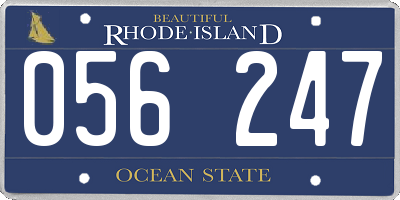 RI license plate 056247