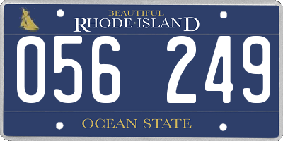 RI license plate 056249