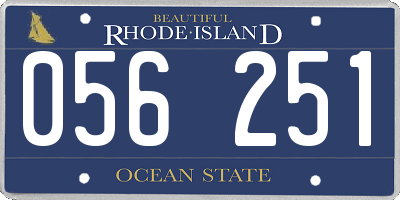 RI license plate 056251