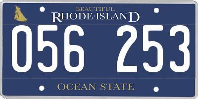 RI license plate 056253
