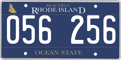RI license plate 056256