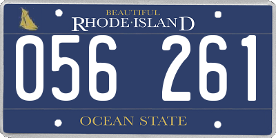 RI license plate 056261
