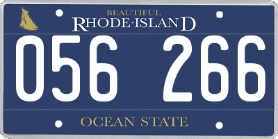 RI license plate 056266