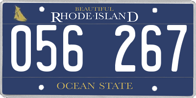 RI license plate 056267
