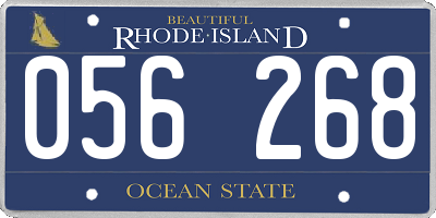 RI license plate 056268