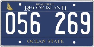 RI license plate 056269