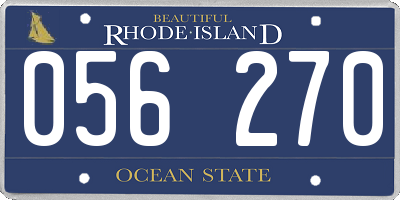 RI license plate 056270