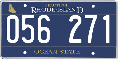 RI license plate 056271