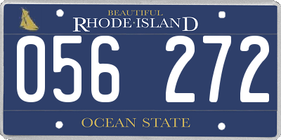 RI license plate 056272