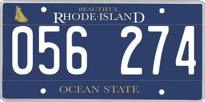 RI license plate 056274