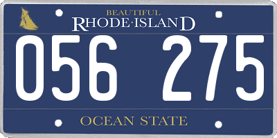 RI license plate 056275