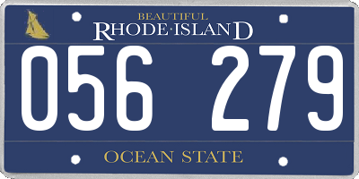 RI license plate 056279