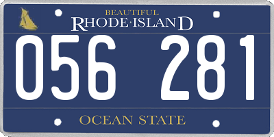 RI license plate 056281