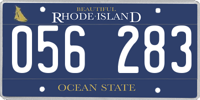 RI license plate 056283
