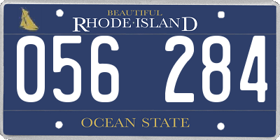 RI license plate 056284