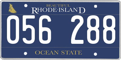 RI license plate 056288