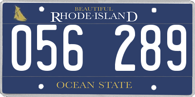 RI license plate 056289