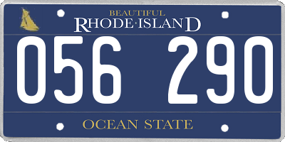 RI license plate 056290