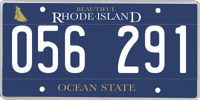 RI license plate 056291