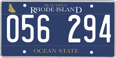 RI license plate 056294
