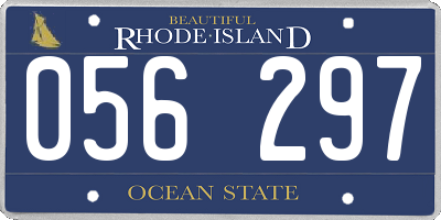 RI license plate 056297
