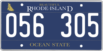 RI license plate 056305