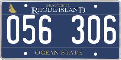 RI license plate 056306