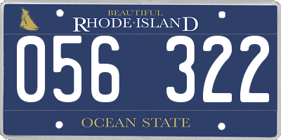 RI license plate 056322