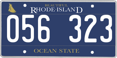 RI license plate 056323