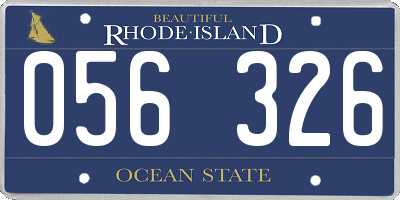 RI license plate 056326