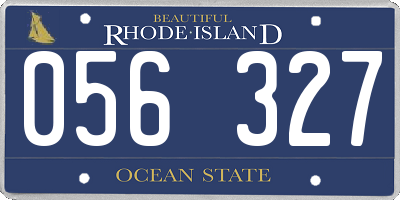 RI license plate 056327