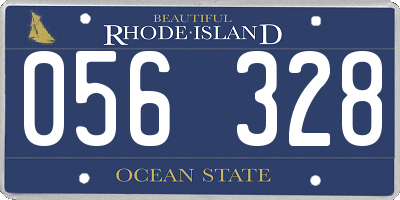 RI license plate 056328