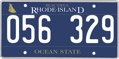 RI license plate 056329