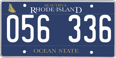 RI license plate 056336