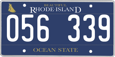RI license plate 056339
