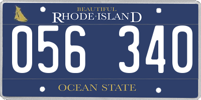RI license plate 056340