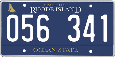 RI license plate 056341