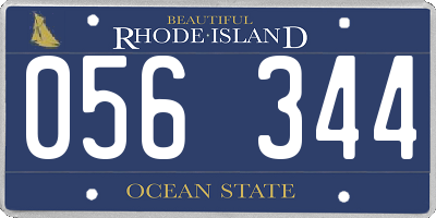 RI license plate 056344