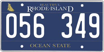 RI license plate 056349