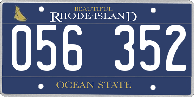 RI license plate 056352