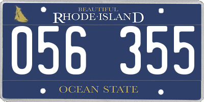 RI license plate 056355