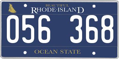 RI license plate 056368