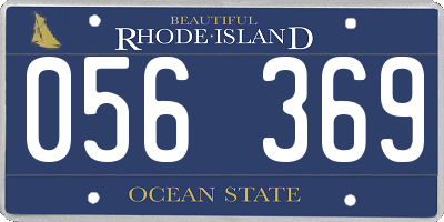 RI license plate 056369