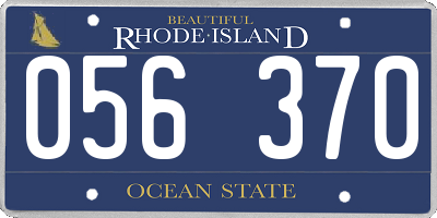 RI license plate 056370