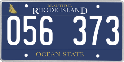 RI license plate 056373
