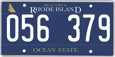 RI license plate 056379