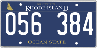 RI license plate 056384