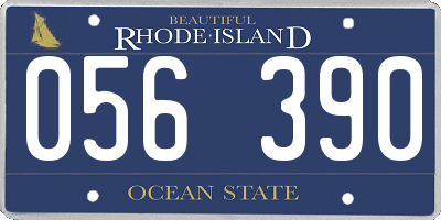 RI license plate 056390